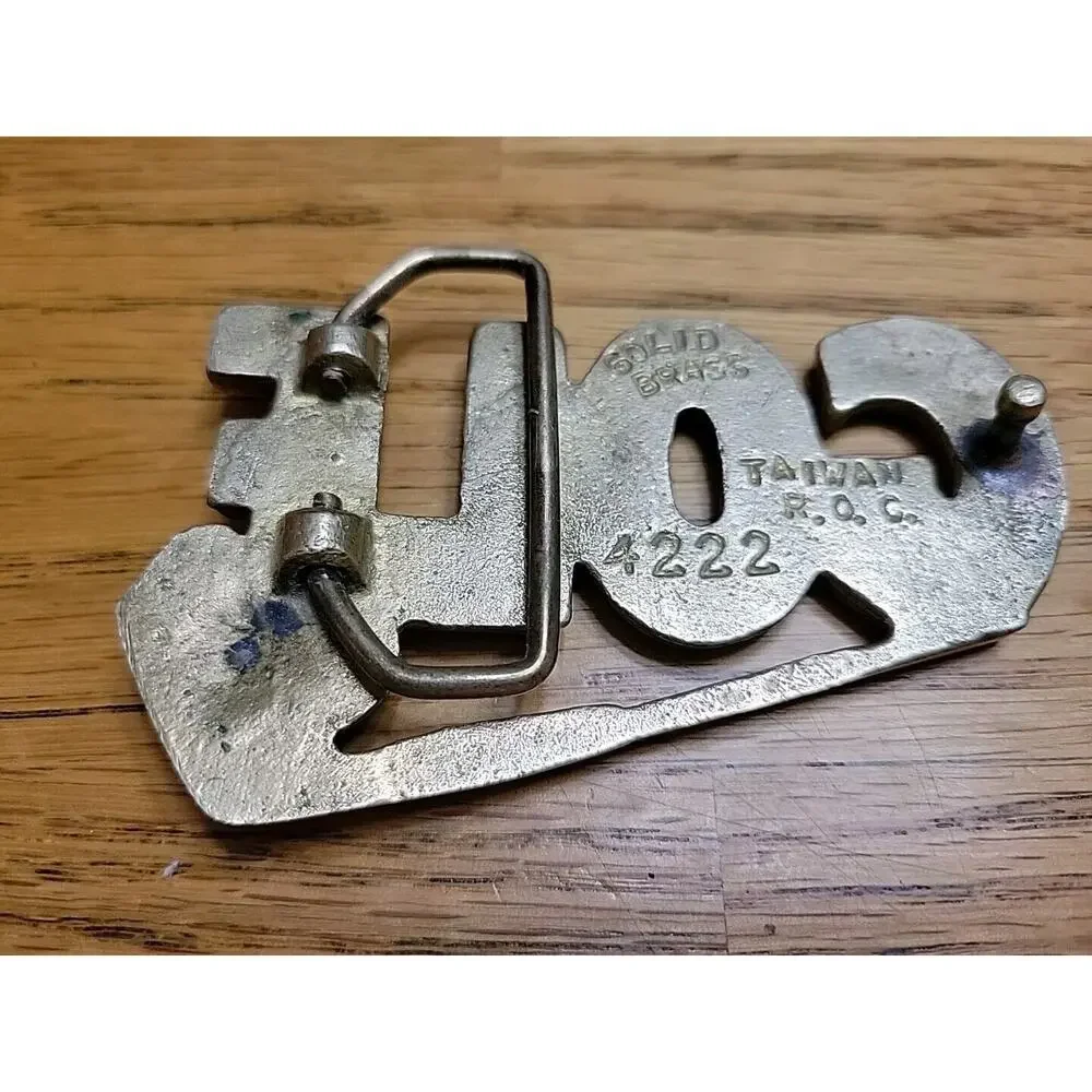 VINTAGE 1970's CUT-OUT LETTERS GOLF CLUB BALL SOLID BRASS BUCKLE 4.4 Oz/127 Kg